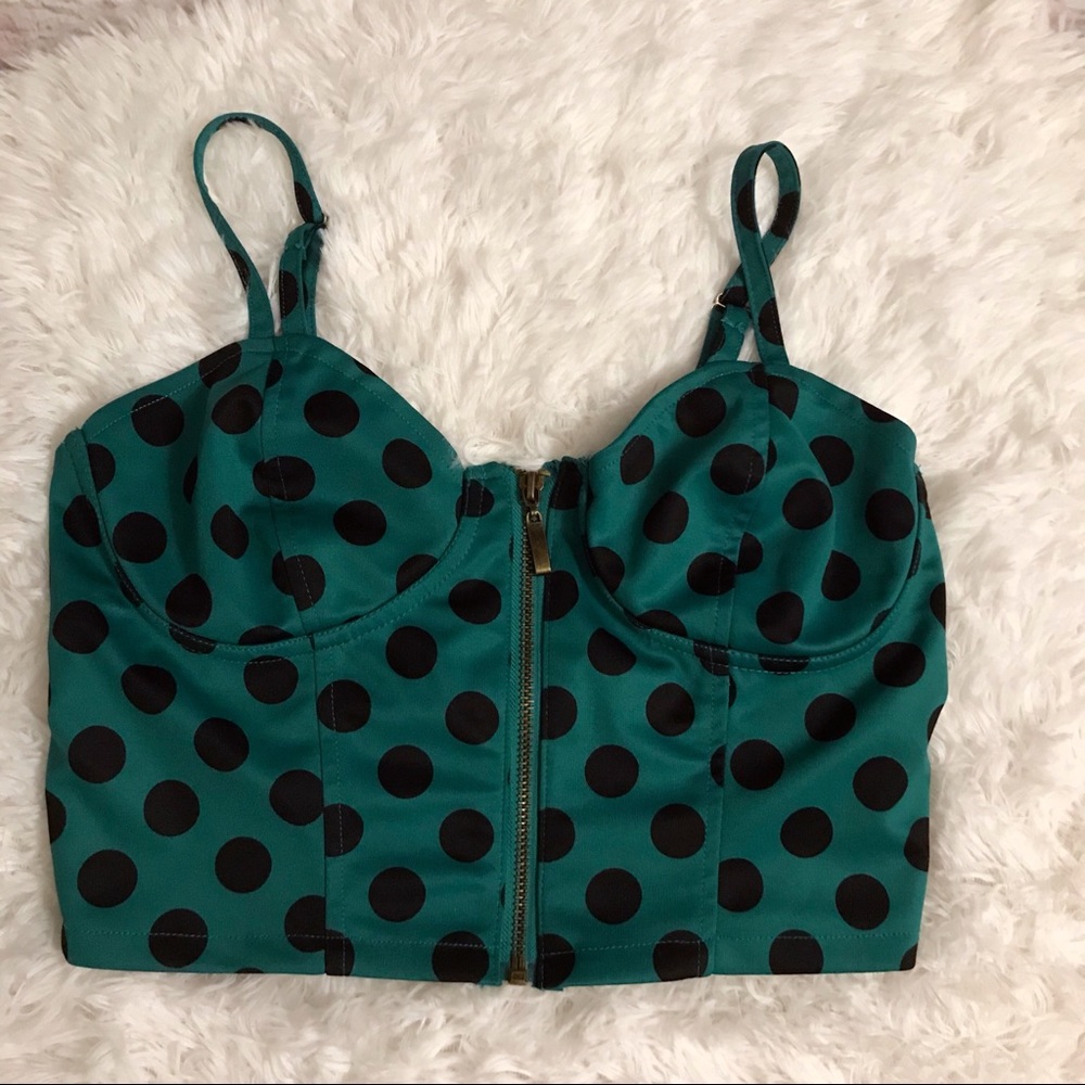 Polka dot crop.